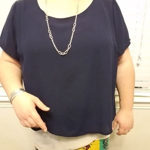 Torrid layered crepe top
